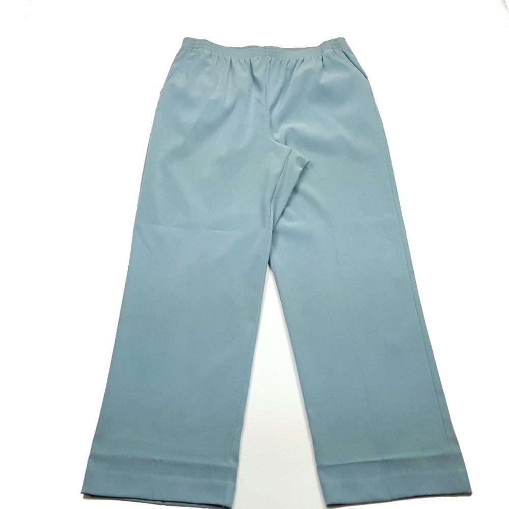 Alfred Dunner Women's Size 16 Pull On Light Blue Elastic Waist
